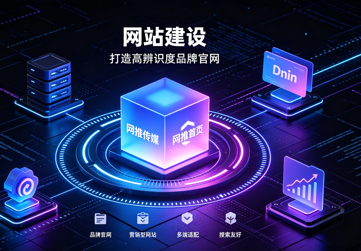 网站建设项目展示，体现数字化解决方案的多样性